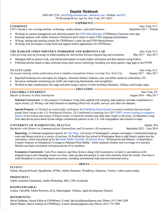resume link